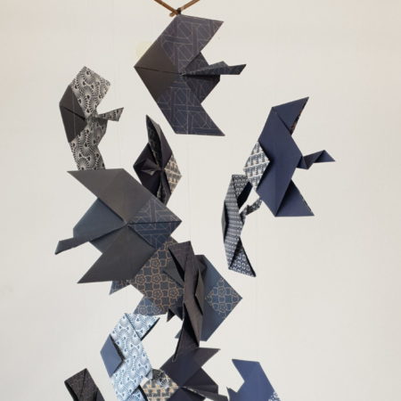 Mobile origami, poissons