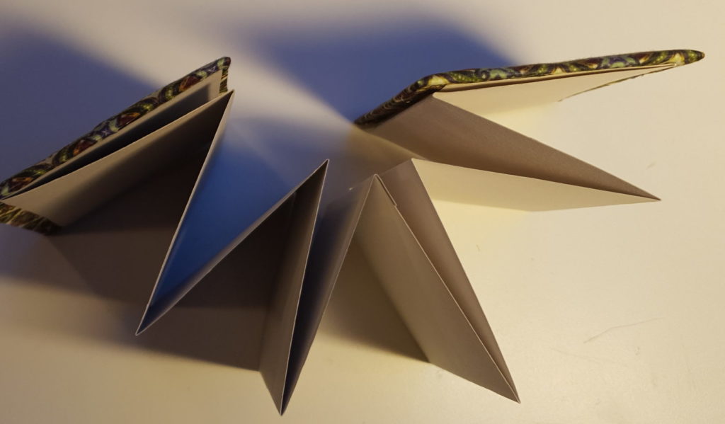 Trio de mini albums, pages intérieures pliées en accordéon