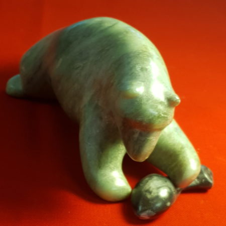 L'ours pêcheur, vue de face