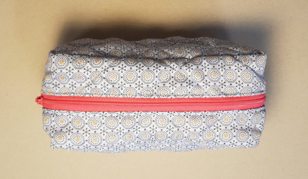 Trousse à crayons bleu-gris