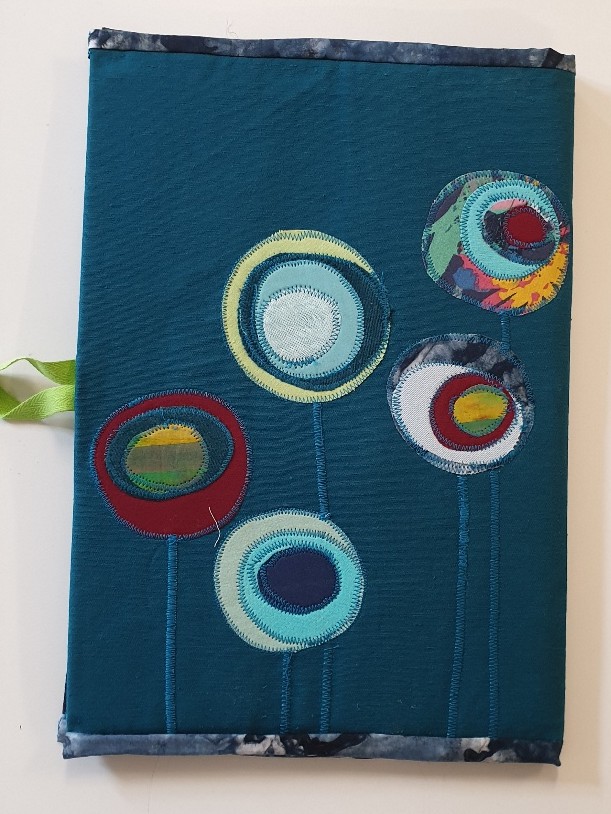 housse de cahier bleue